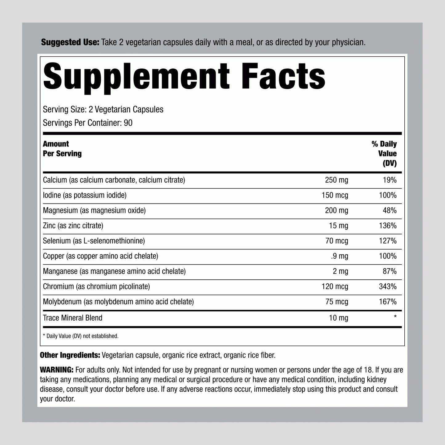 Mineral Power, 180 Vegetarian Capsules