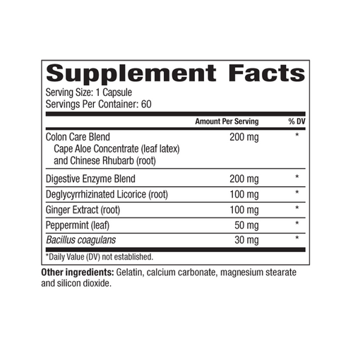 View 2 Supplement Facts panel for TH ULTIMATE COLON CARE FORMULA 60 capsules.