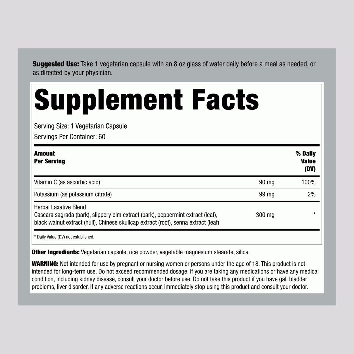 Supplement Facts for TH Advanced Colon Care II displayed in a detailed panel format.